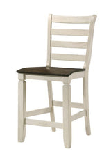 ACME Tasnim - Counter Height Chair (Set of 2) - Oak & Antique White Finish | Meri Furniture