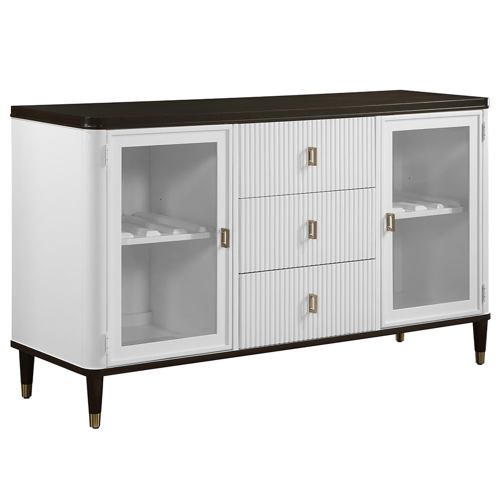 ACME Carena - Server - White & Brown Finish | Meri Furniture