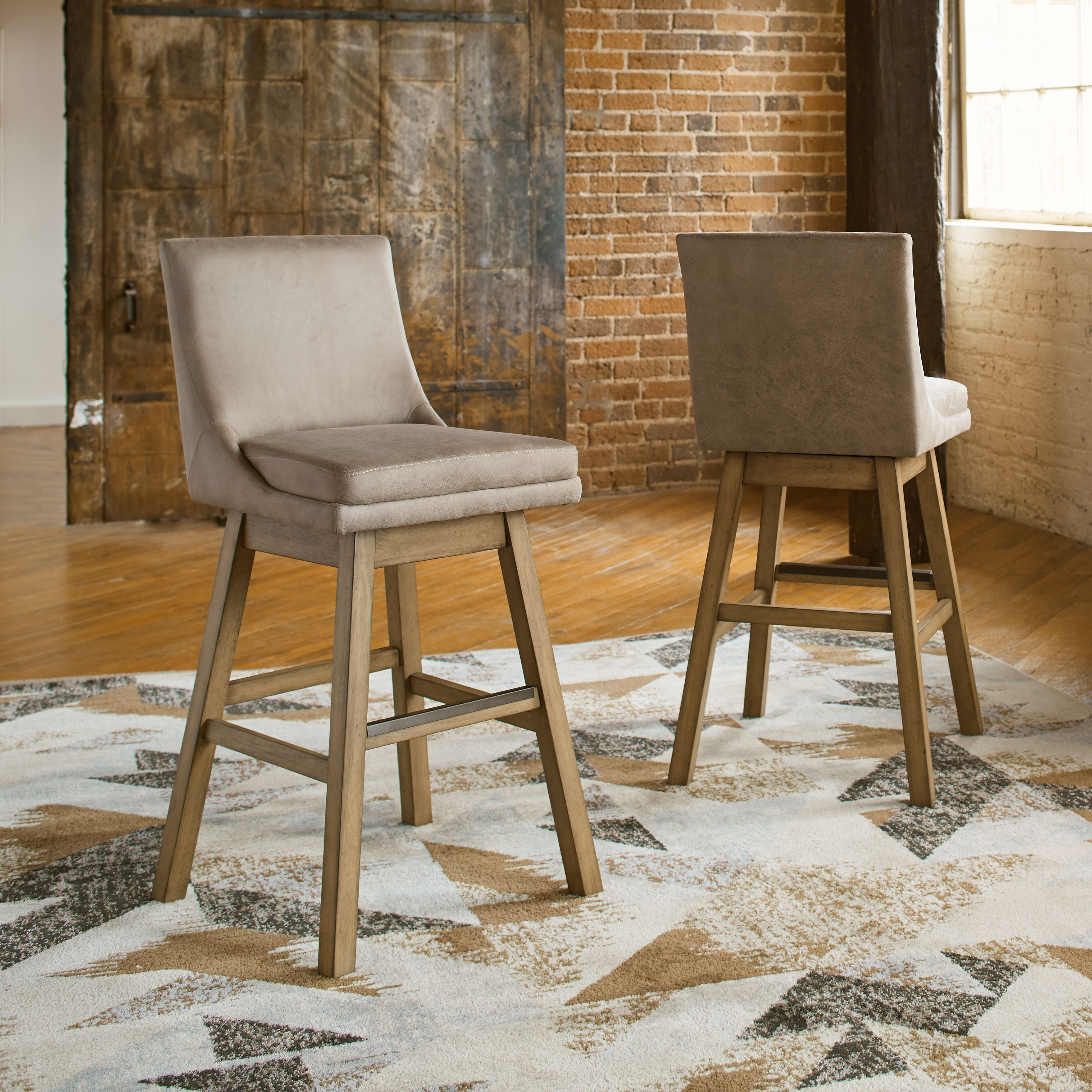 Signature Design by Ashley® Tallenger - Swivel Barstool (Set of 2) | Meri Furniture