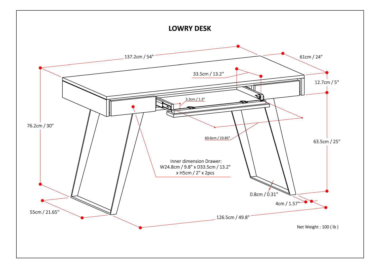 Lowry - Handcrafted Desk