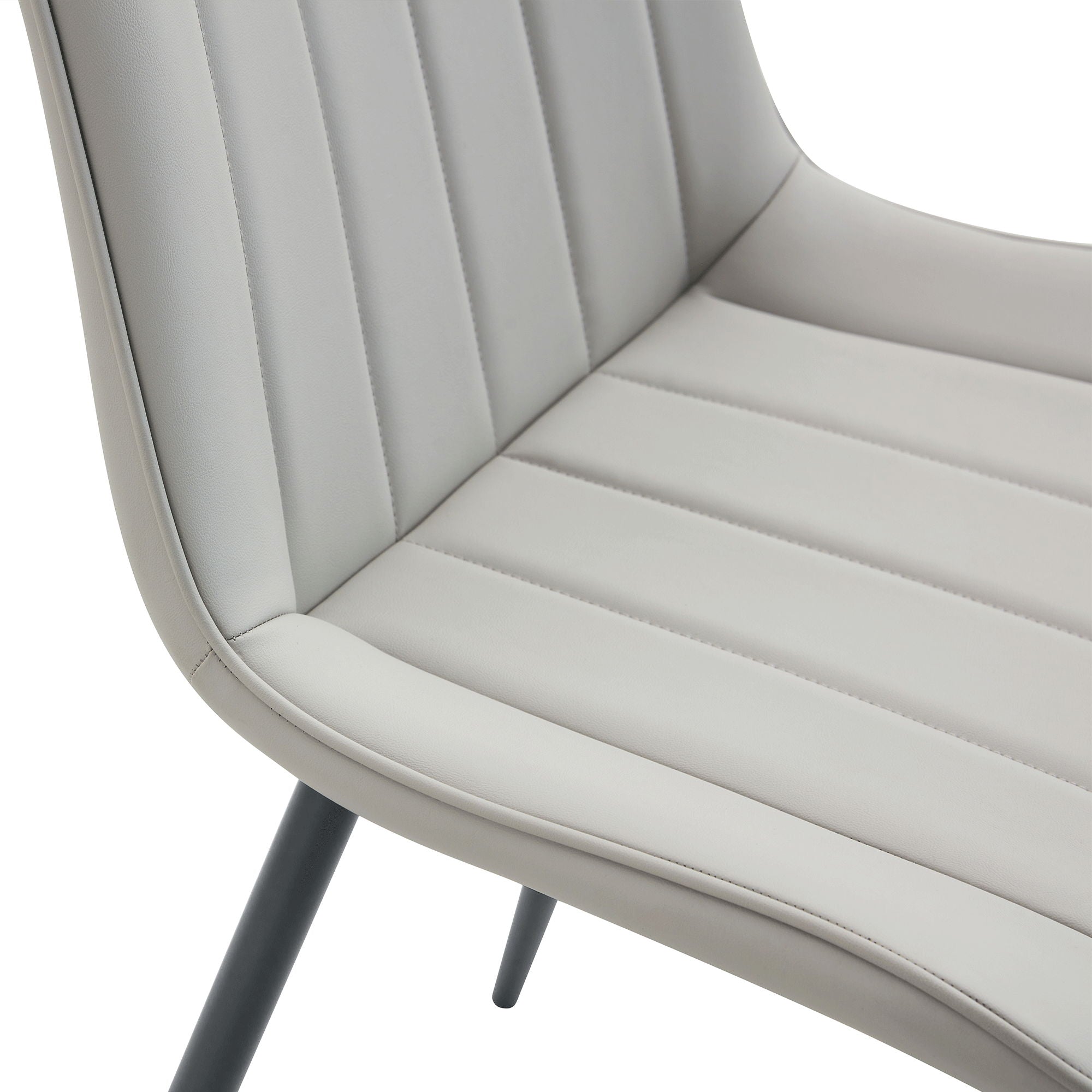 Modern Style Extended Seat Cushion Dining Chair Set