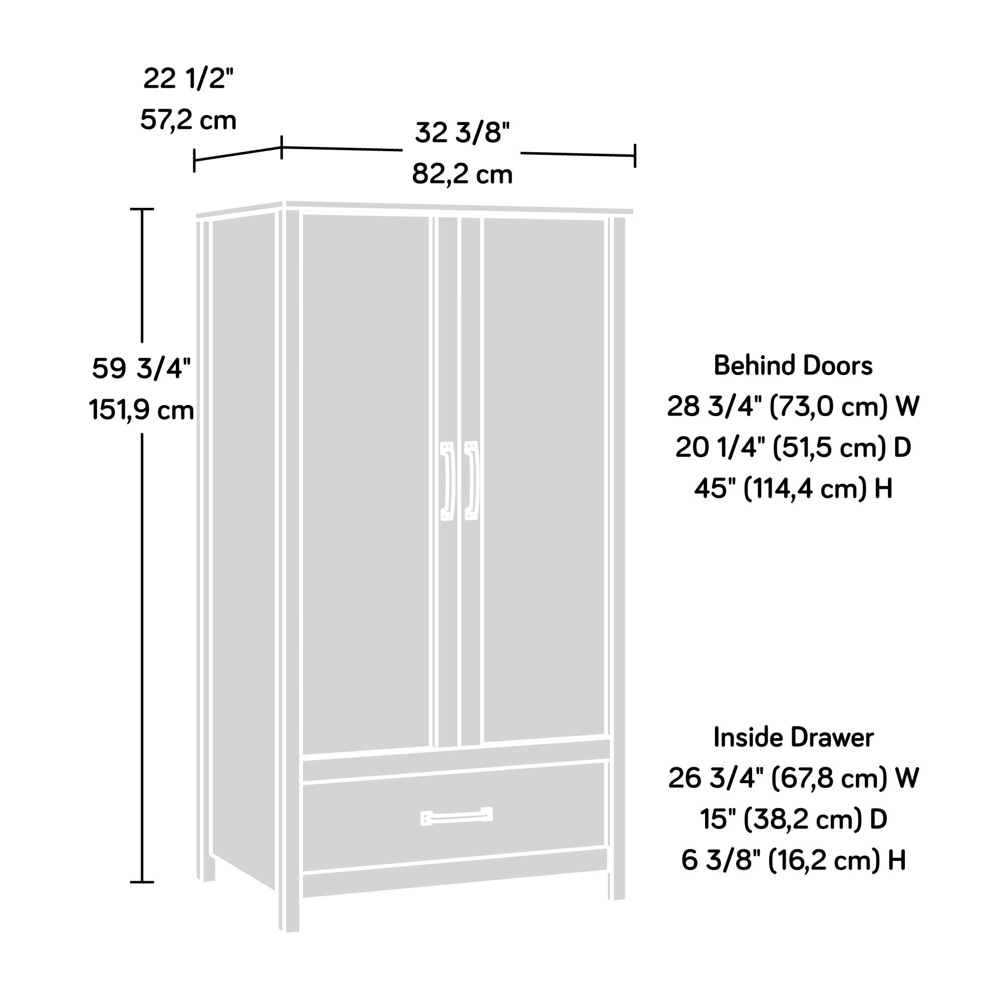 Wardrobe/Armoire Cabinet with Drawer