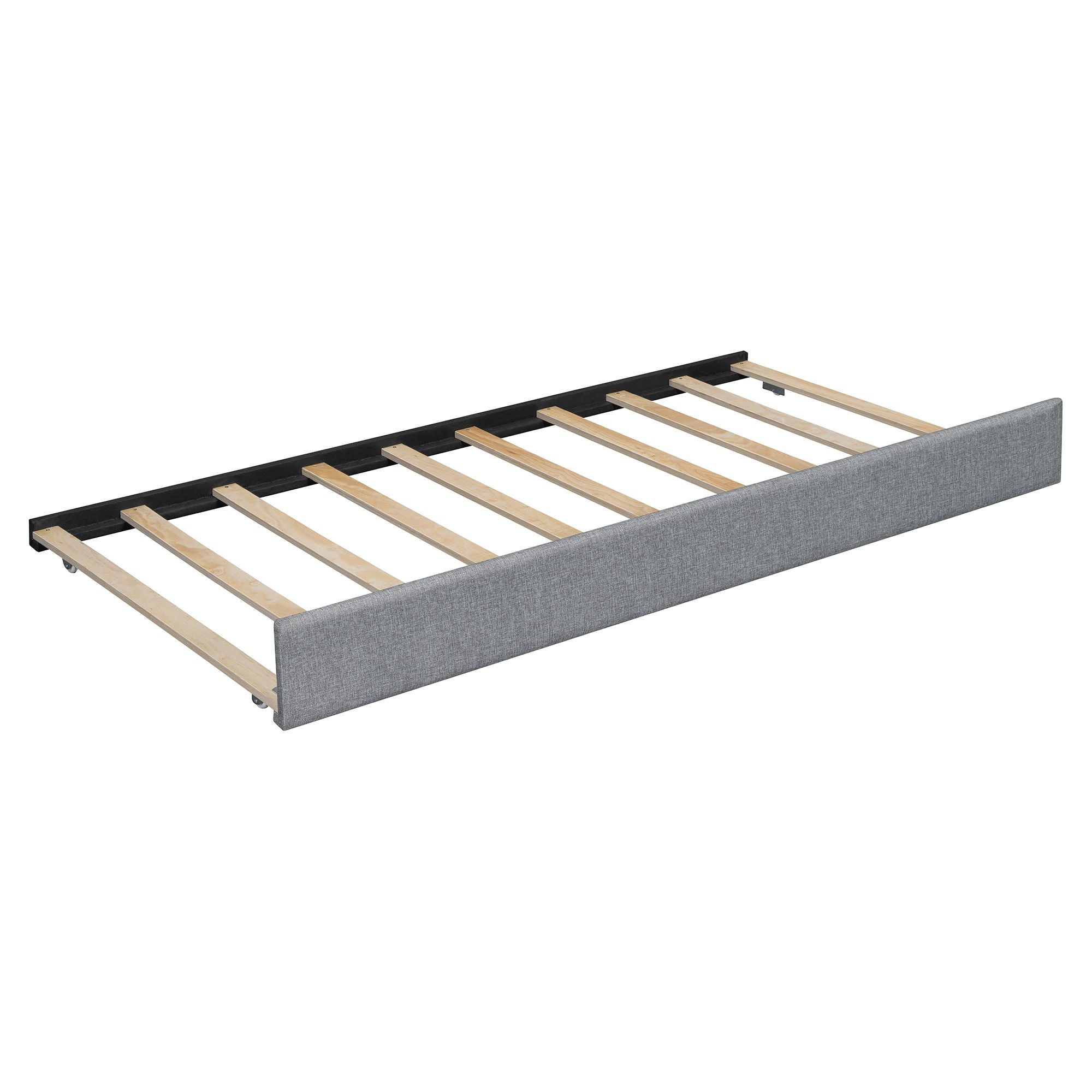 Upholstered Platform Bed With Reading Lights, Drawers, Trundle And Shelves