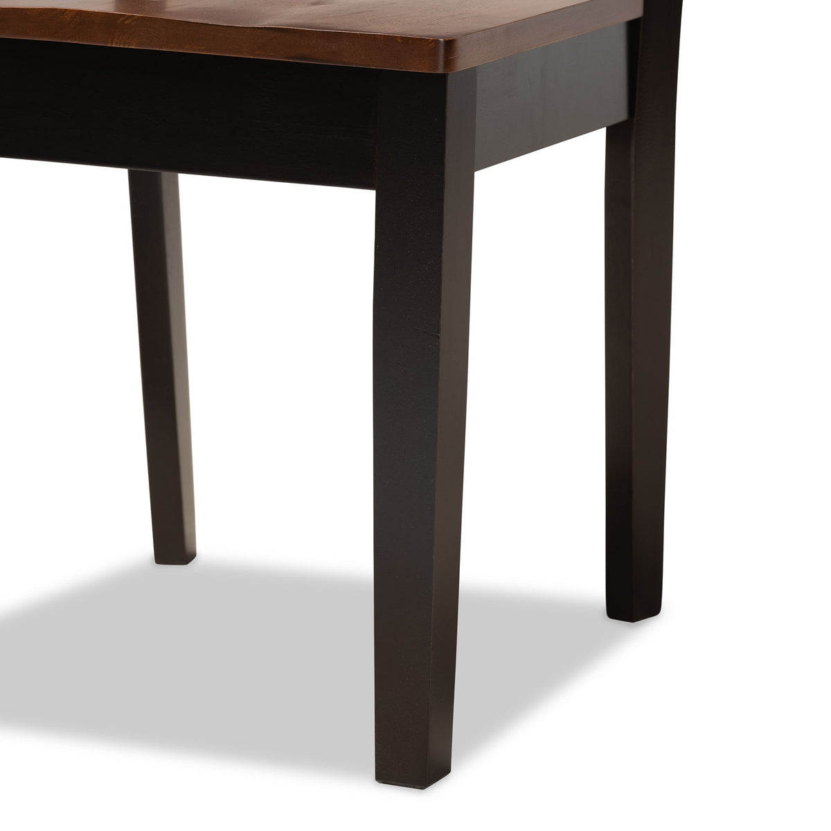 Luisa Modern and Contemporary Two-Tone Dark Brown and Walnut Brown Finished Wood 5-Piece Dining Set
