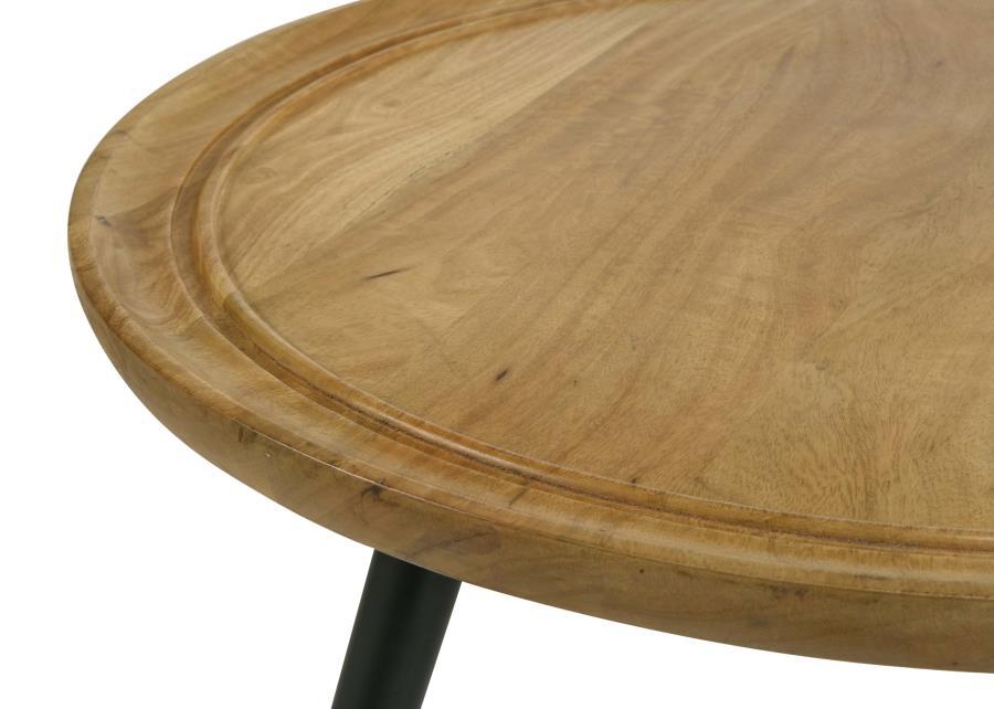 Coaster Fine Furniture Zoe - Round Mango Wood Coffee Table - Natural | Meri Furniture