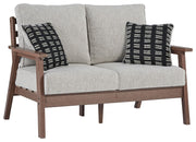 Signature Design by Ashley® Emmeline - Brown / Beige - Loveseat W/Cushion | Meri Furniture