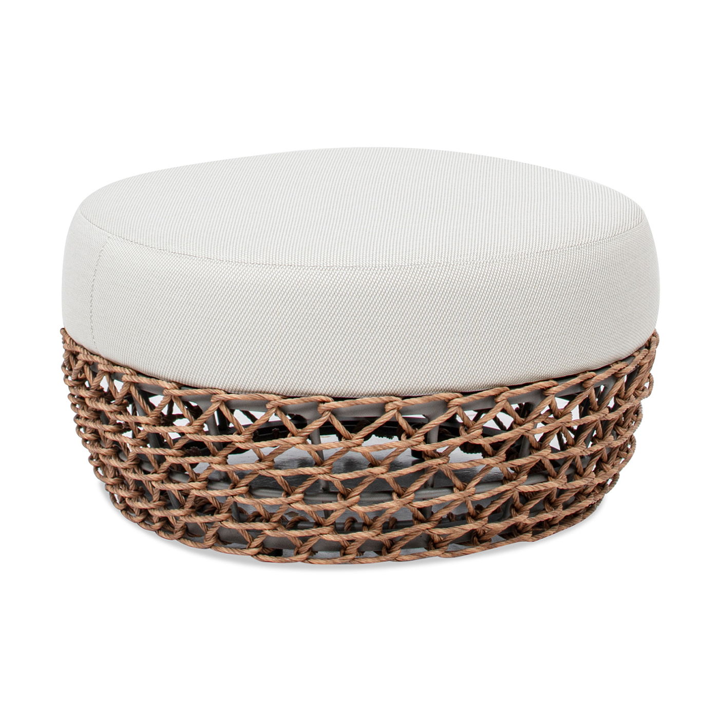 Willow - Round Upholstered Patio Ottoman