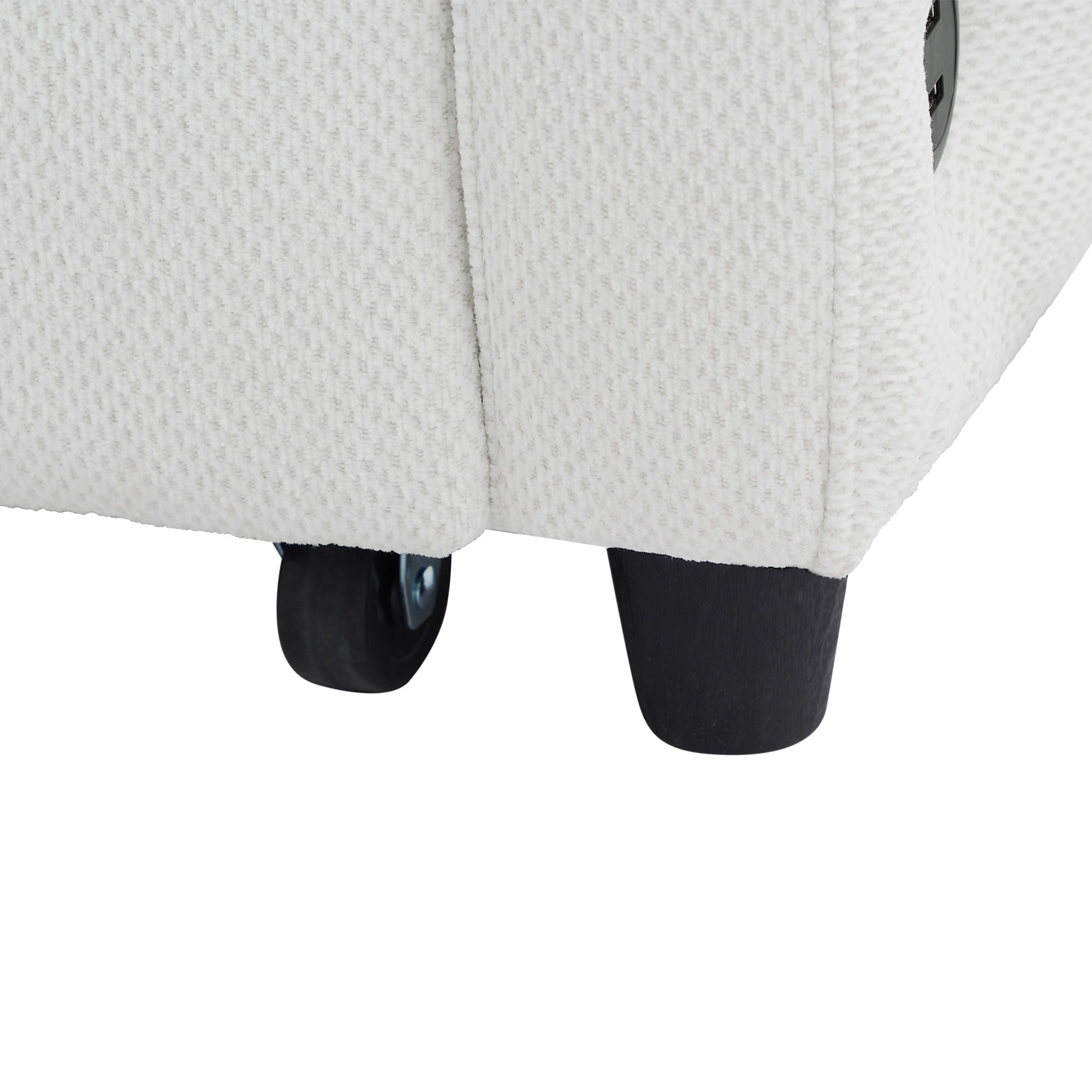 Loveseat Sofa Pull-Out Bed With Adjustable Backrest, 3 USB Ports And 2 Lumbar Pillows For Living Room