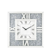 Noralie - 24" Wall Clock - Mirrored & Faux Diamonds