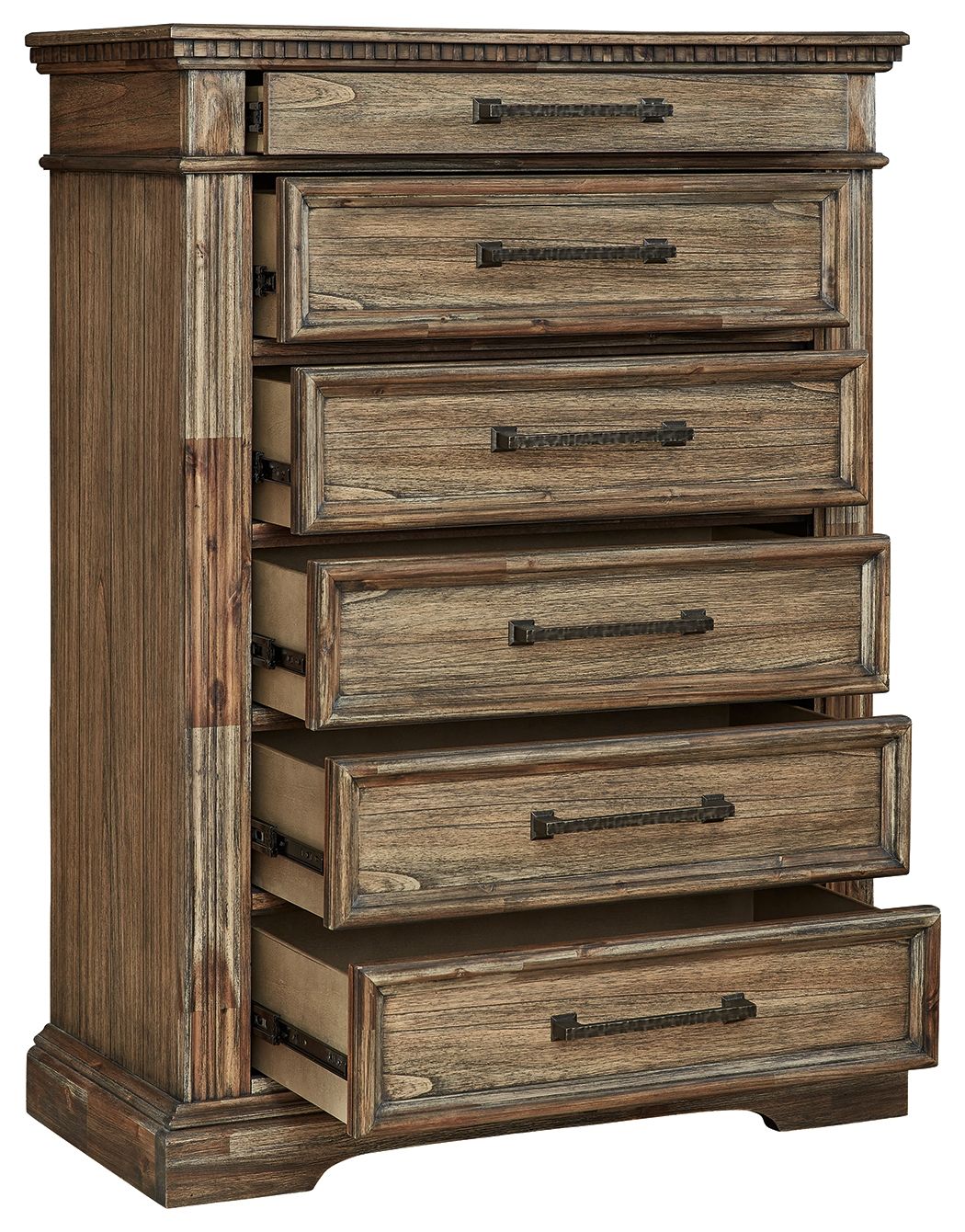 Signature Design by Ashley® Markenburg - Brown - Six Drawer Chest | Meri Furniture