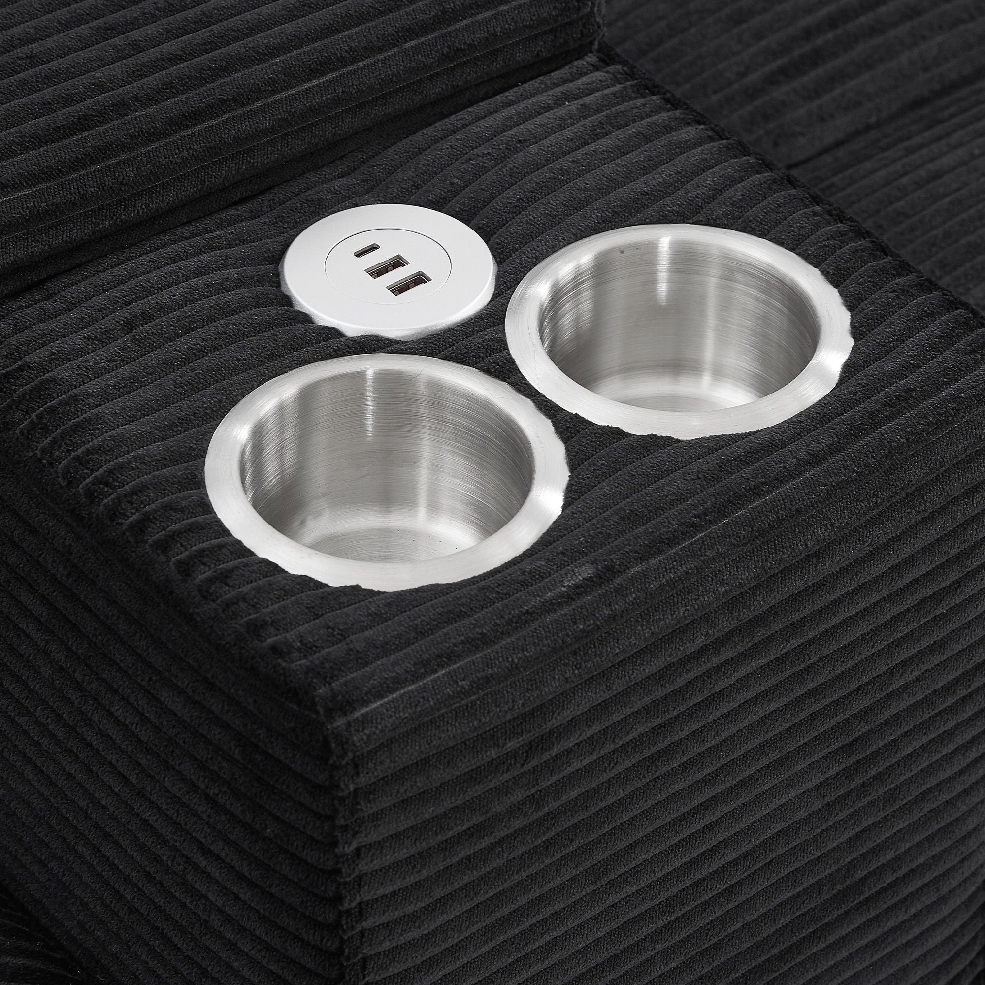 Modern U-Shaped Sectional Sofa With Storage Ottomans