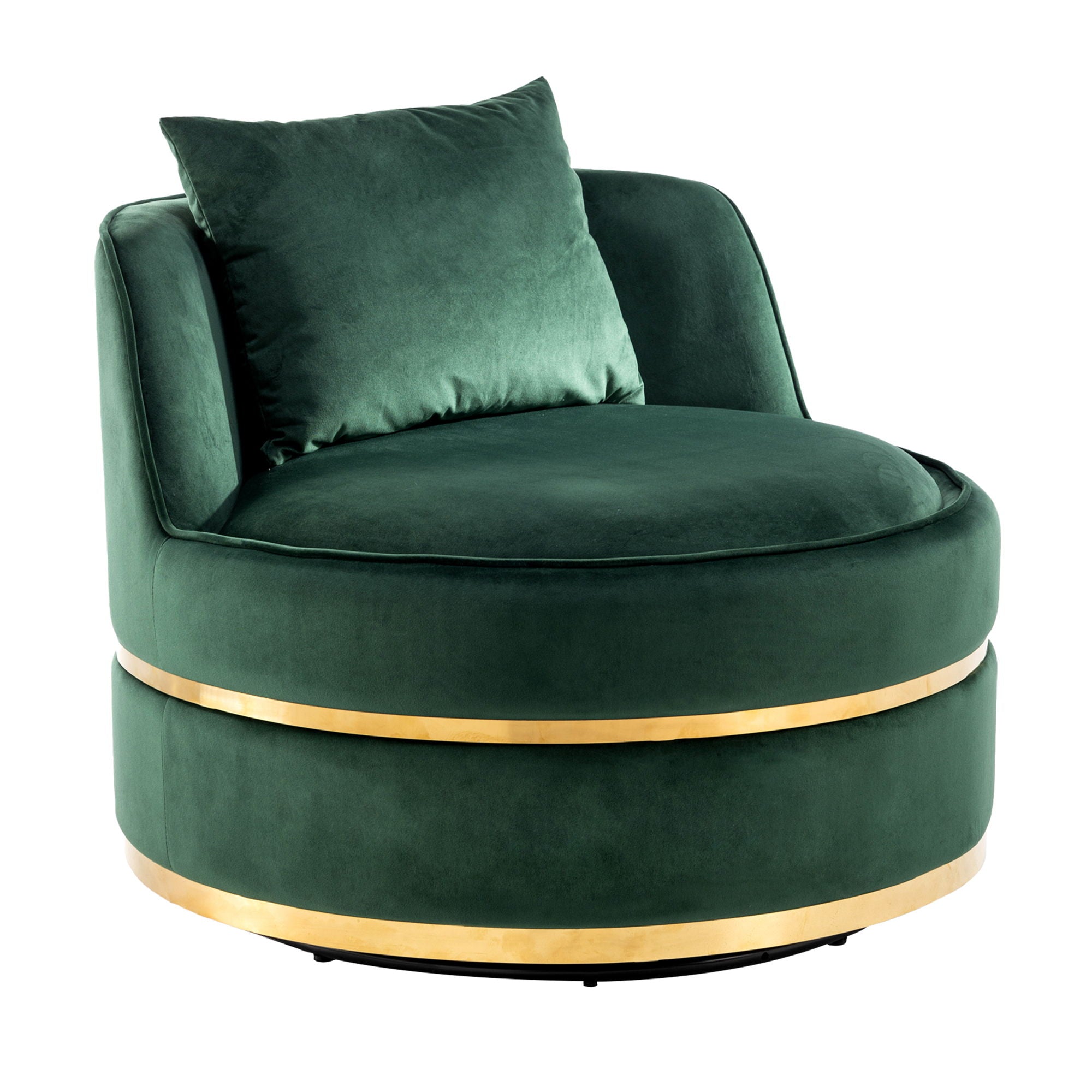 360 Degree Swivel Over Sized Upholstered Barrel Chair