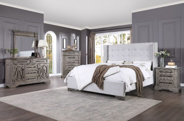 ACME Artesia - Upholstered Bed | Meri Furniture