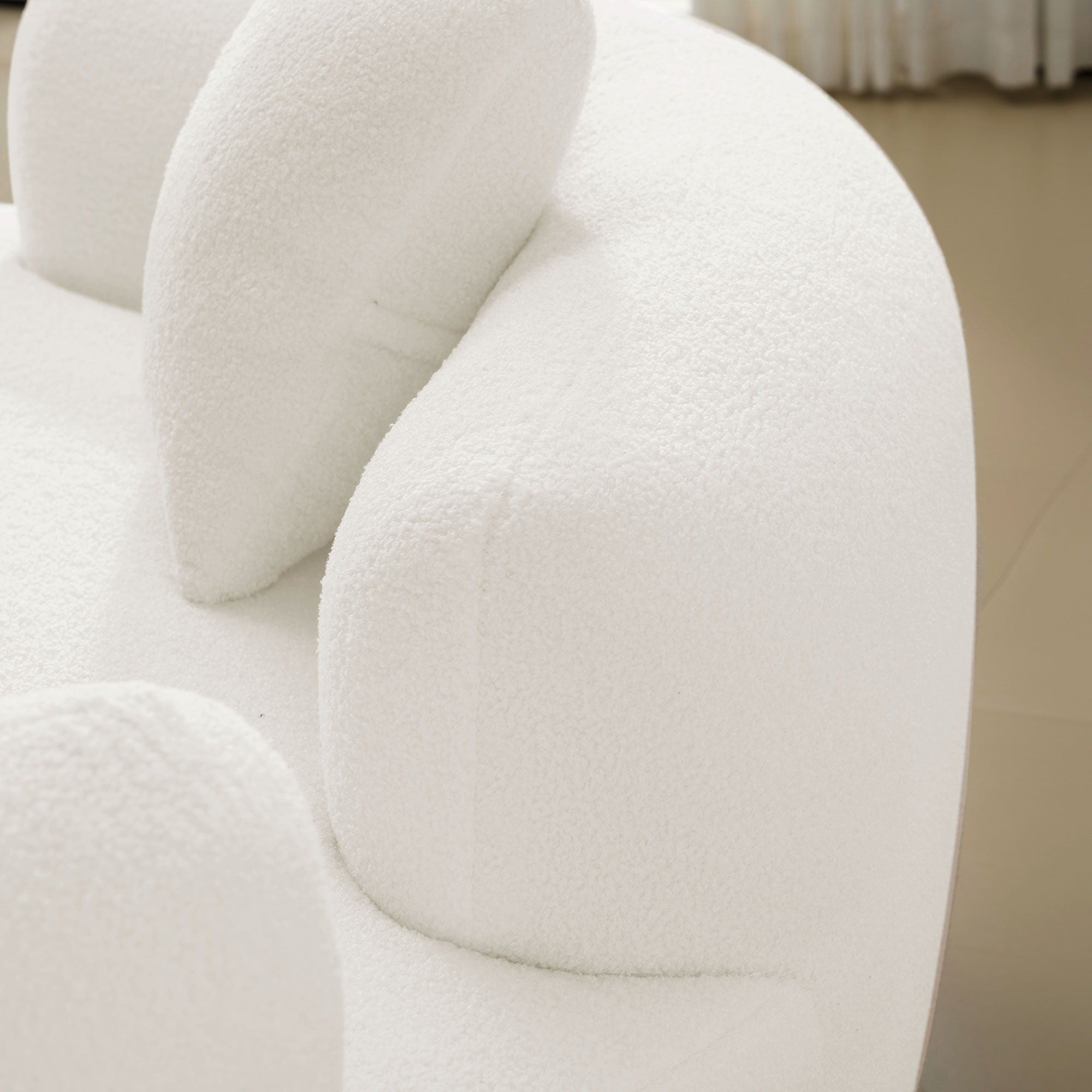 Modern Curved Loveseat