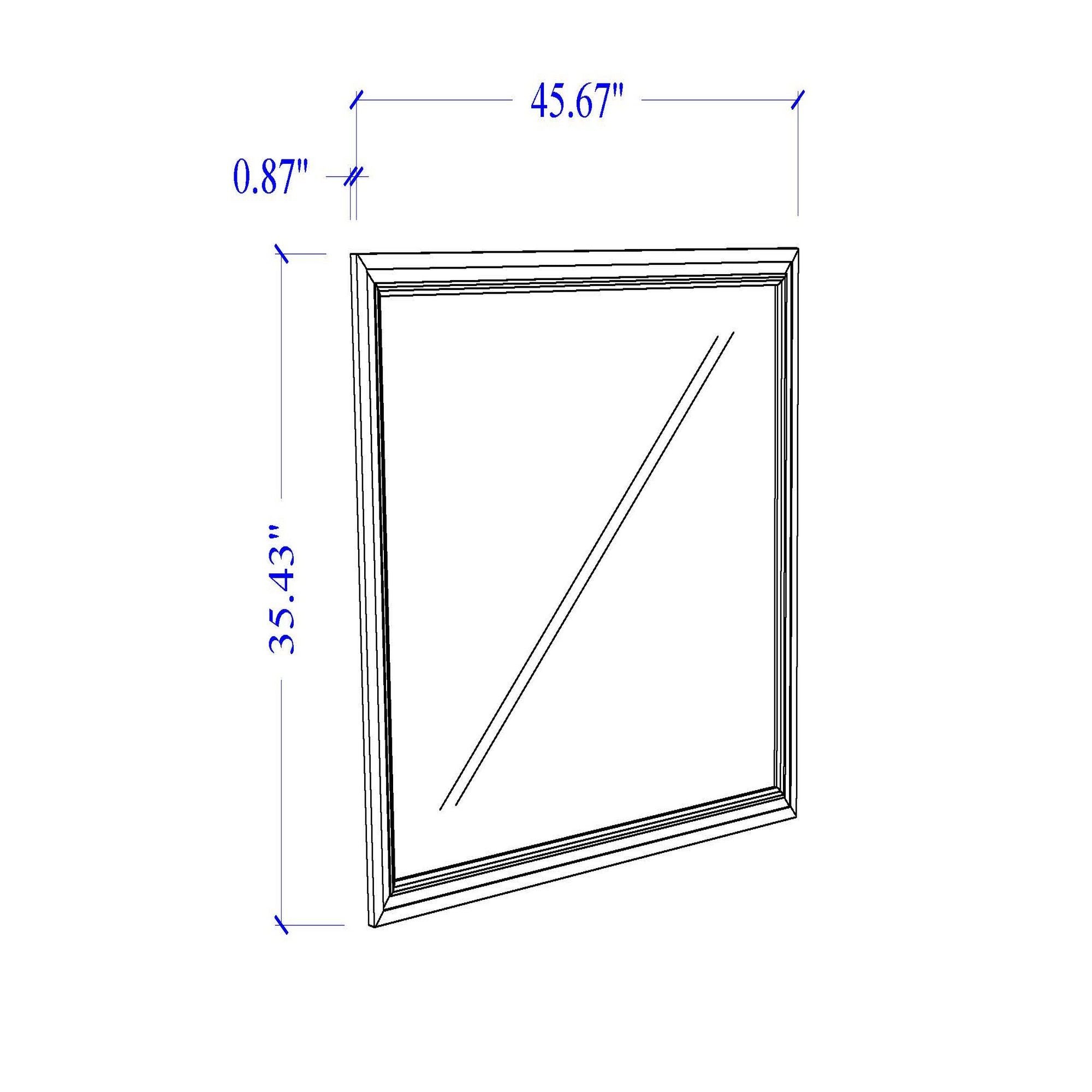 Almera - Glitter Mirror - White
