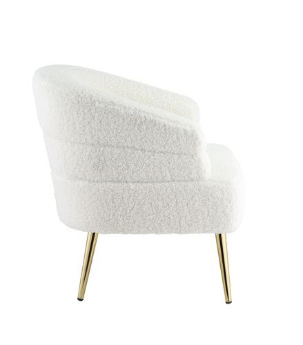ACME Trezona - Accent Chair - White | Meri Furniture