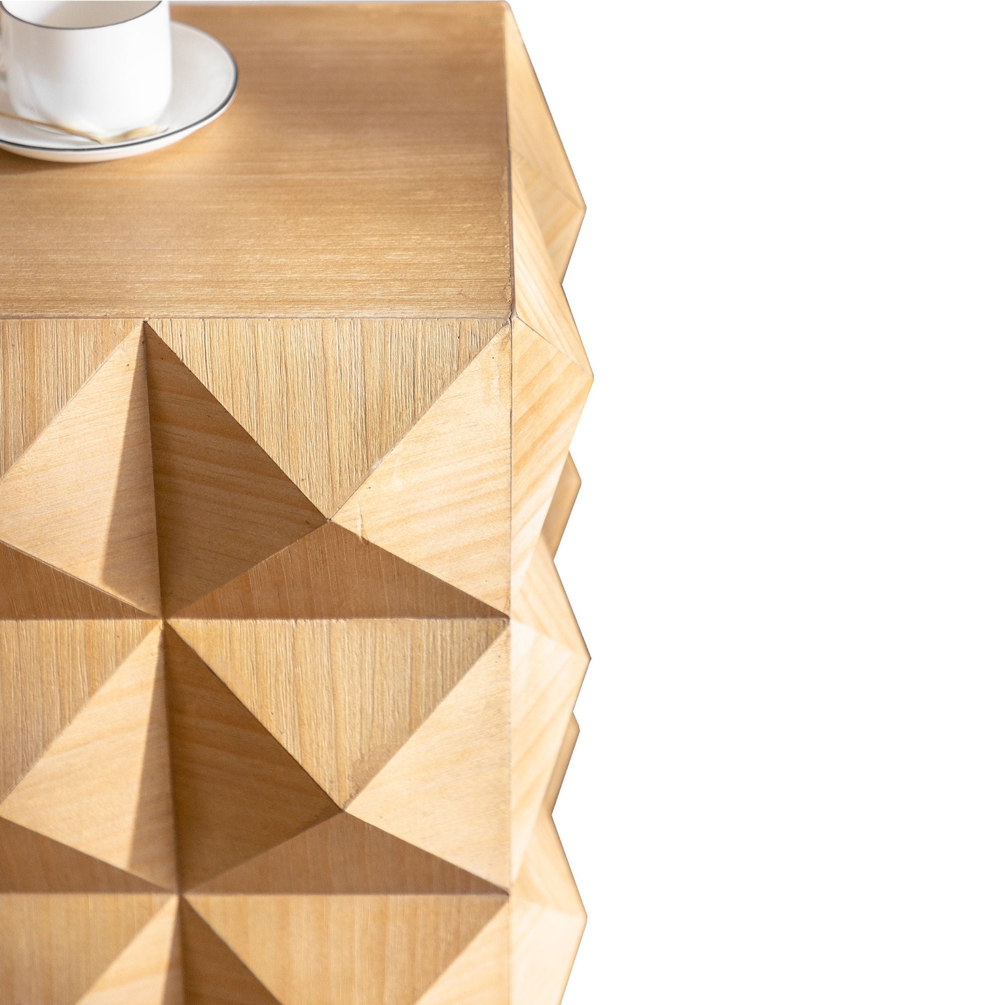 Side Table With 3D Embossed Pattern Design