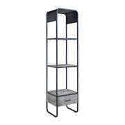 ACME Raziela - Side Pier - Concrete Gray & Black Finish | Meri Furniture