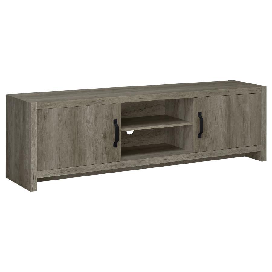 Coaster Fine Furniture Burke - 2 Door Engineered Wood TV Stand - Gray Driftwood | Meri Furniture
