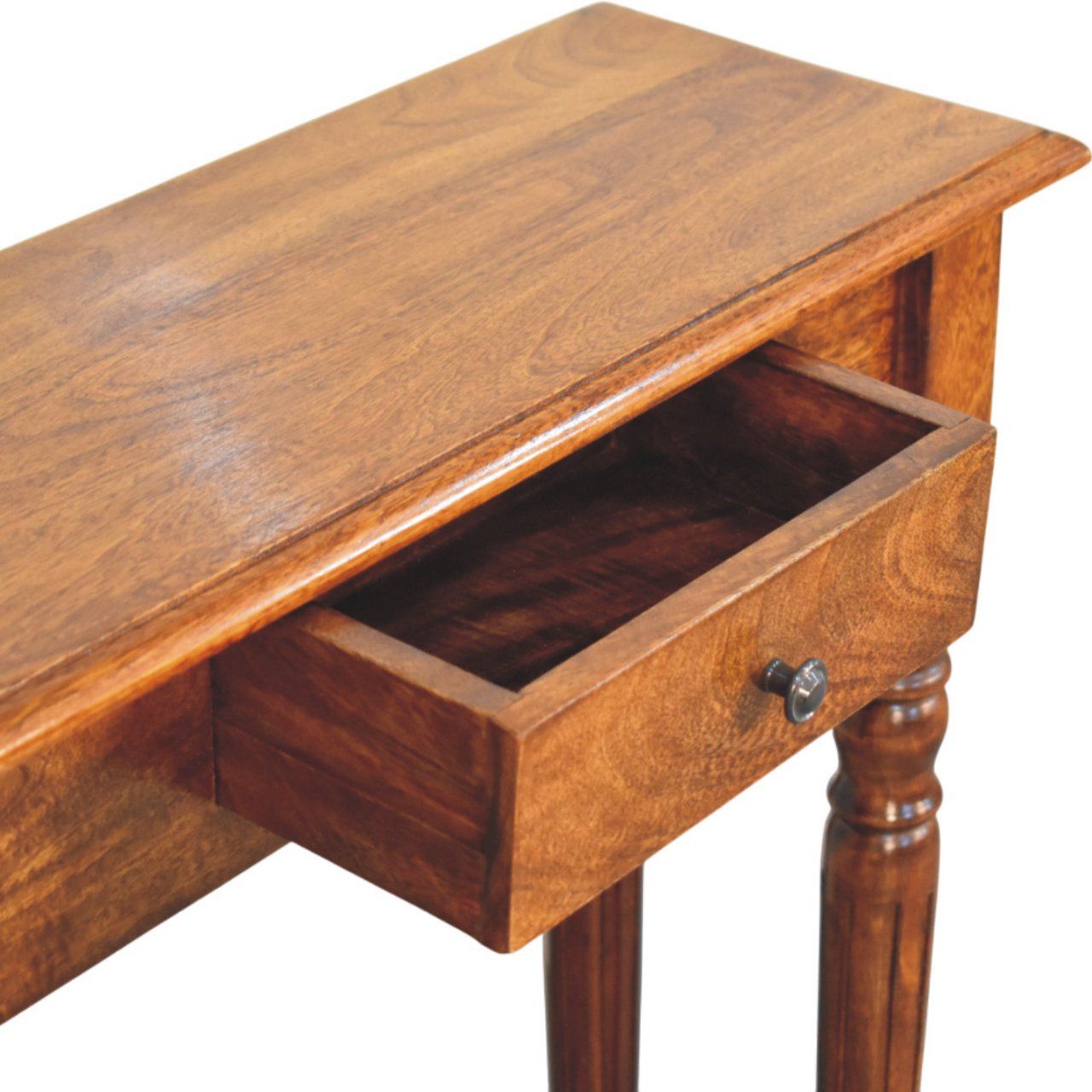 Turned Legs Drawer Console Table
