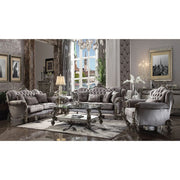 ACME Versailles - Chair - Velvet & Antique Platinum - 46" | Meri Furniture