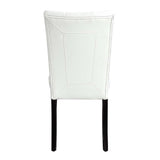 Hussein - Side Chair (Set of 2) - White PU & Black Finish