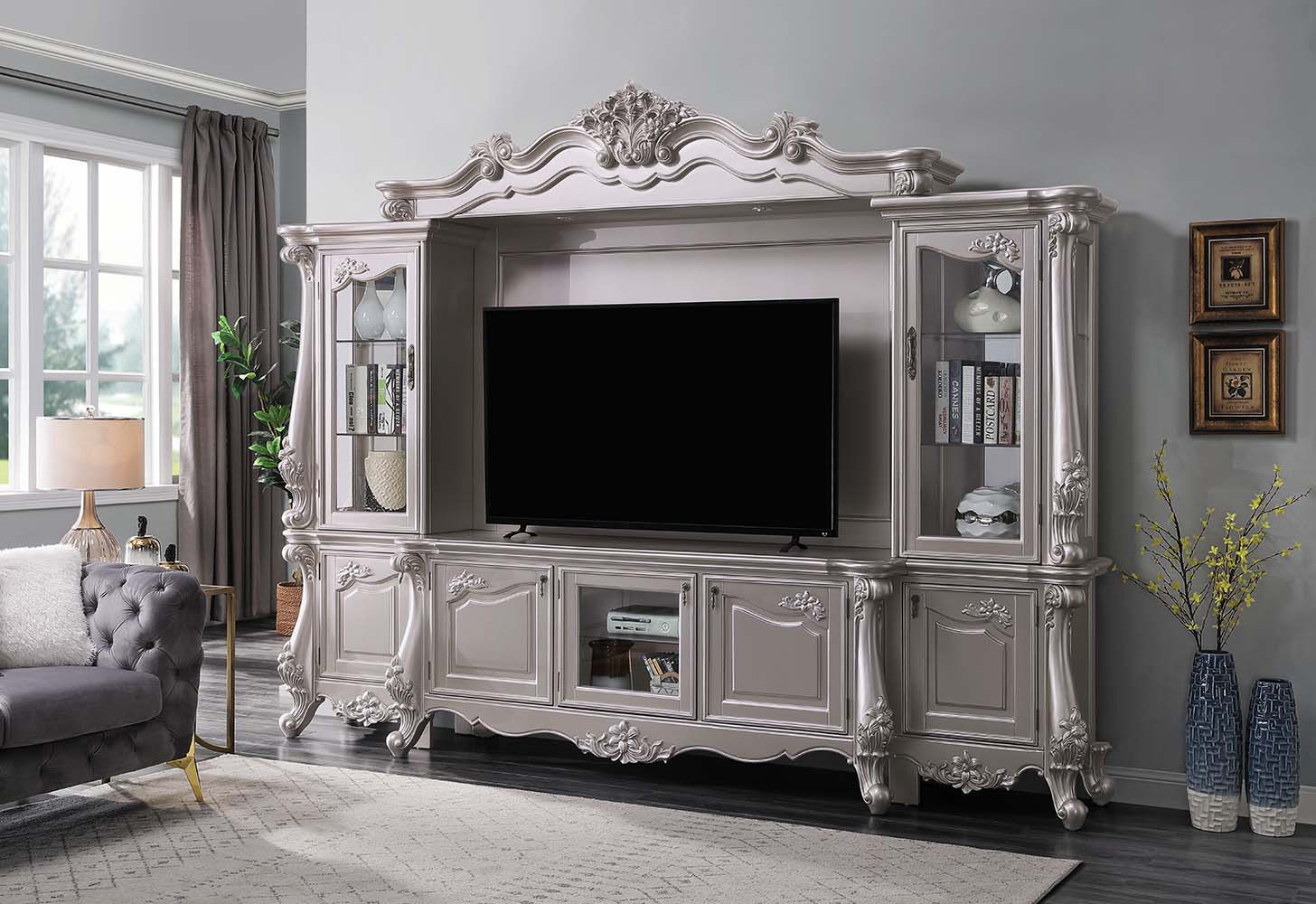ACME Bently - Entertainment Center - Champagne Finish | Meri Furniture