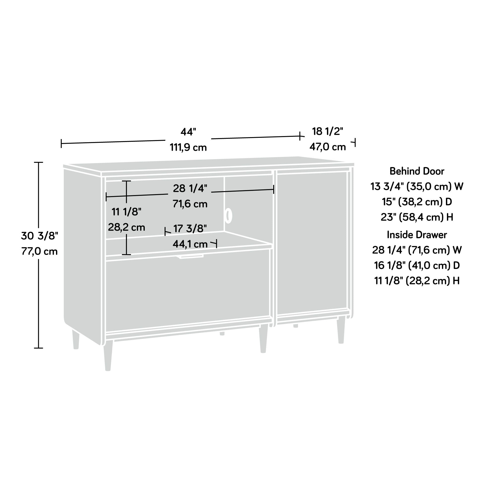 Clifford Place Credenza Grand Walnut