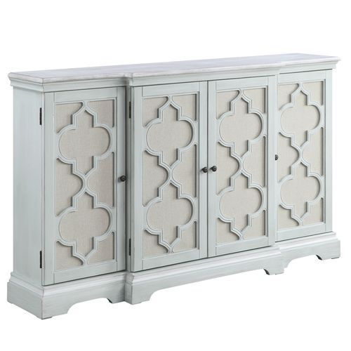 ACME Adelle - Console Table - Pearl Silver | Meri Furniture