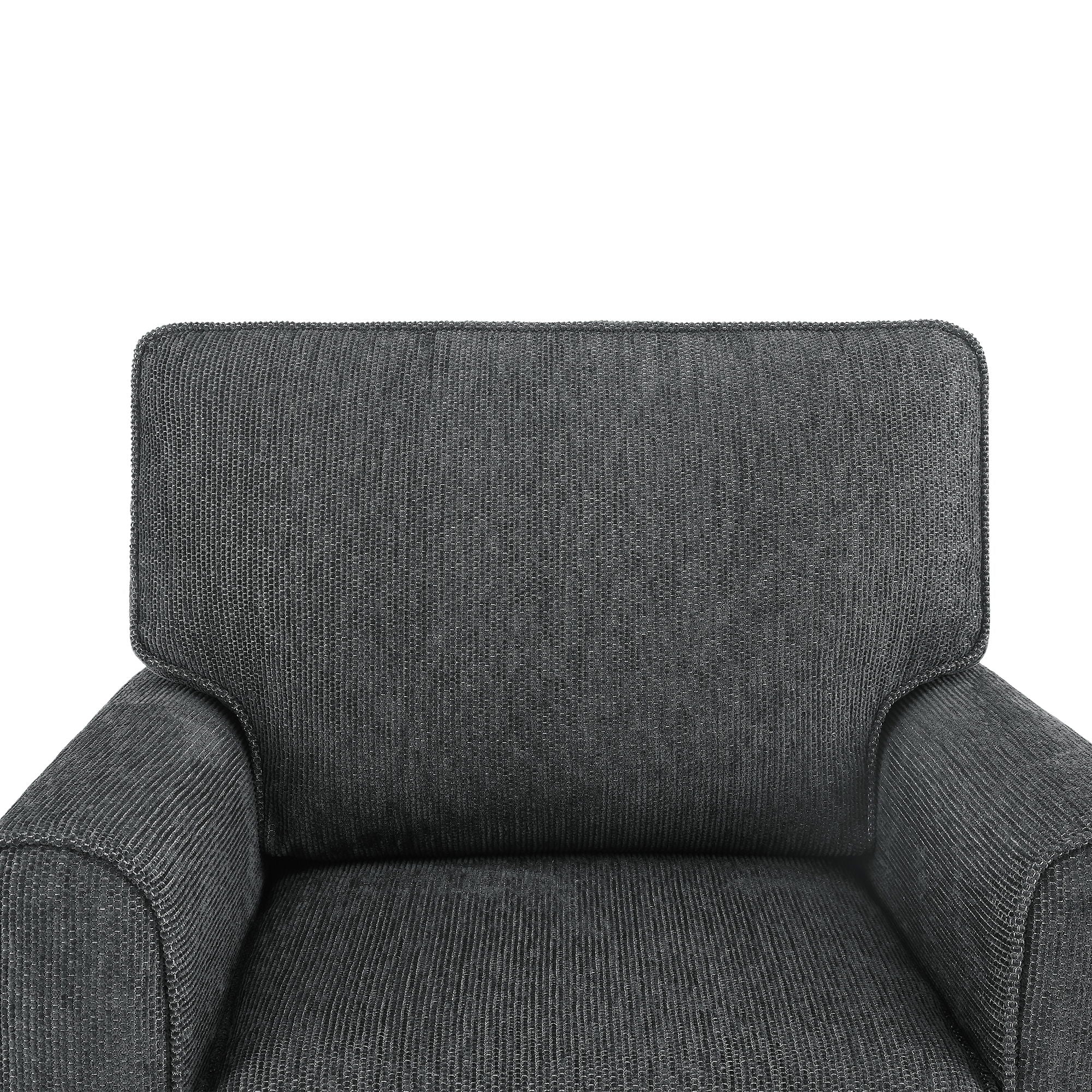 360° Swivel Accent Barrel Armchair With Side Pockets, Compact Design