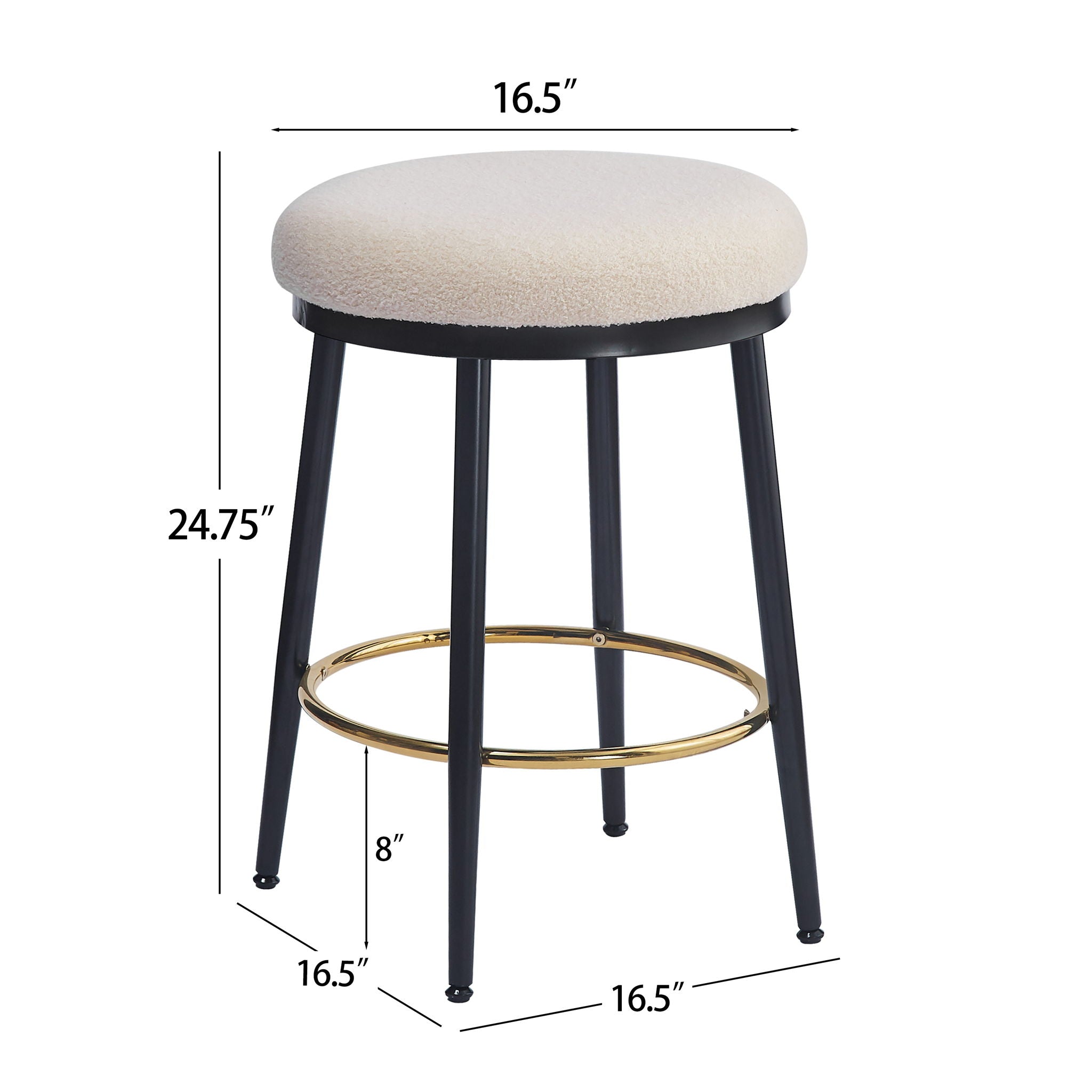 Stylish Design Counter Stools (Set of 2)