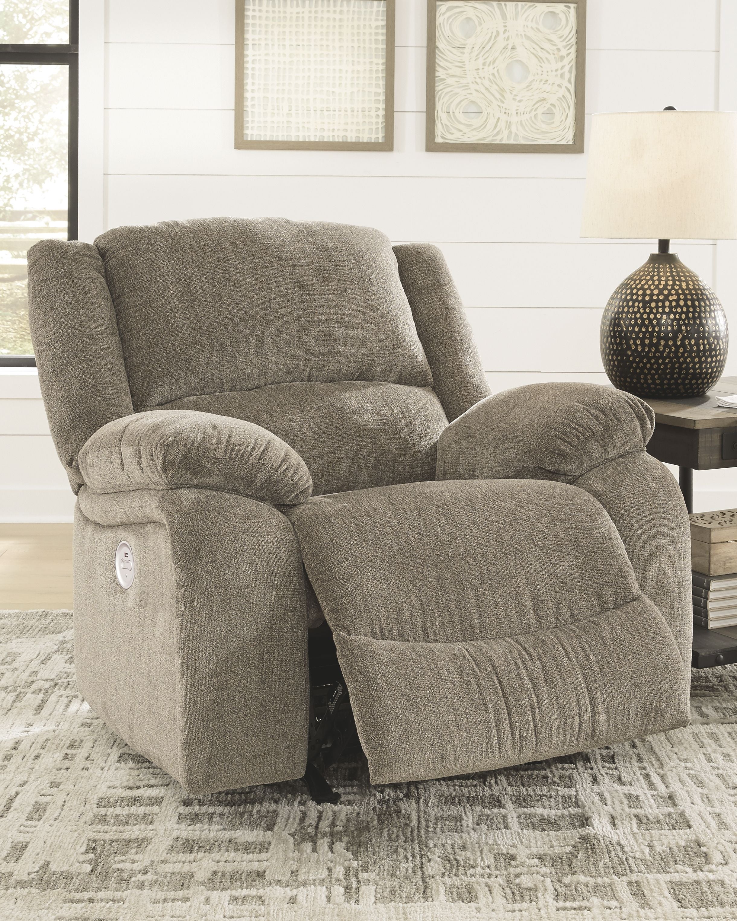 Ashley Furniture Draycoll - Pewter - Power Rocker Recliner | Meri Furniture