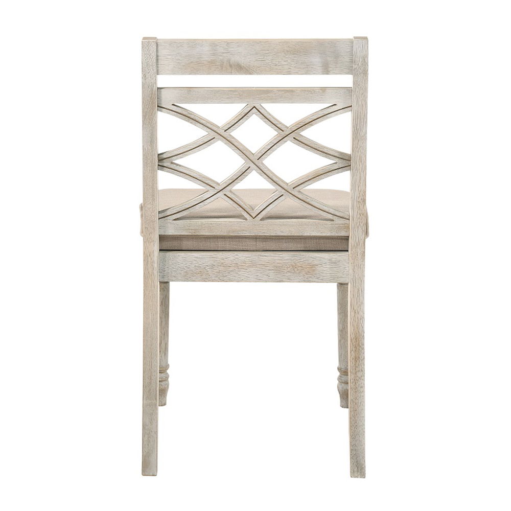 Cillin - Side Chair Set of 2) - Fabric, Walnut & Antique White