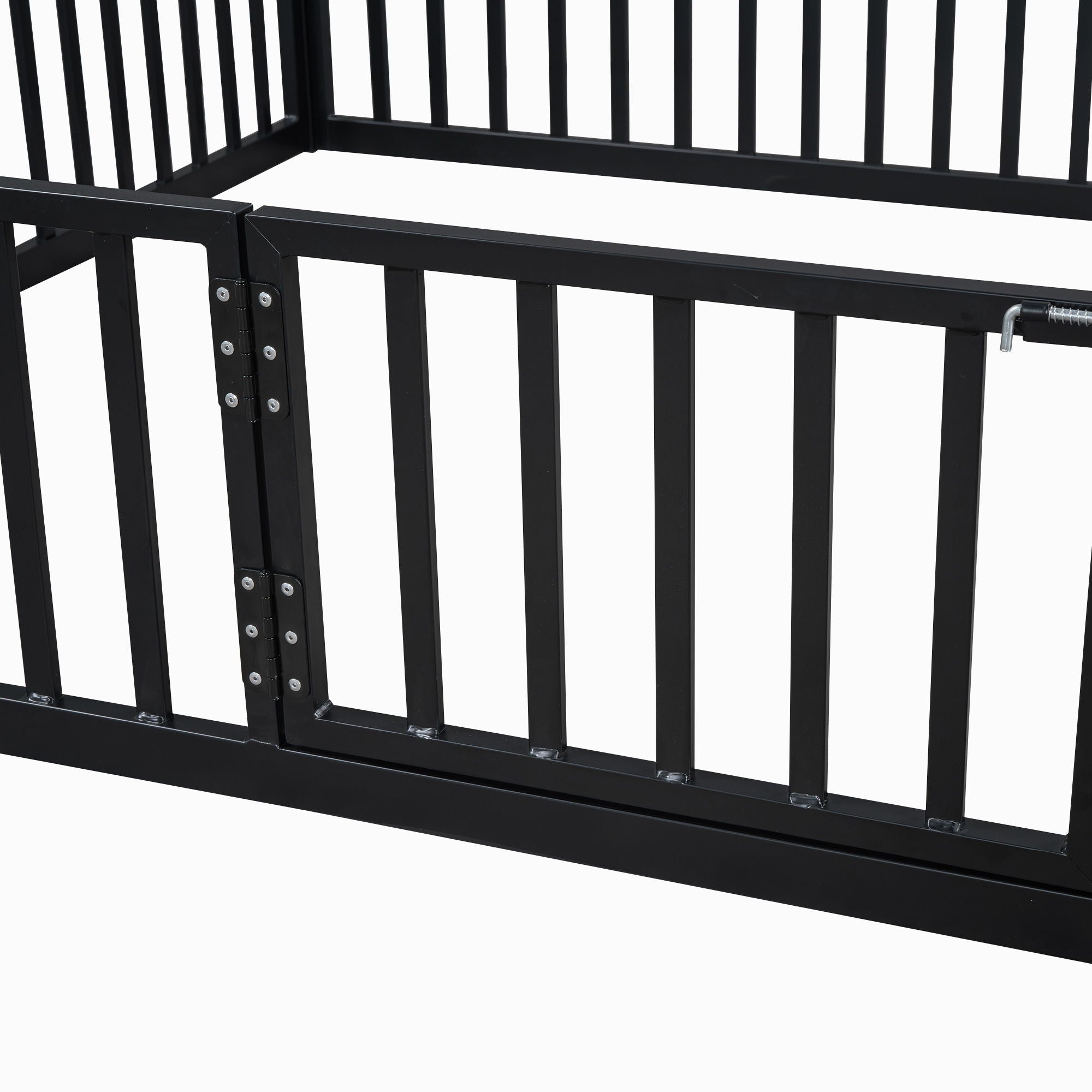 Metal House Bed With Fence And Door