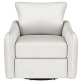 Madia - Upholstered Sloped Arm Swivel Glider Chair - Vanilla