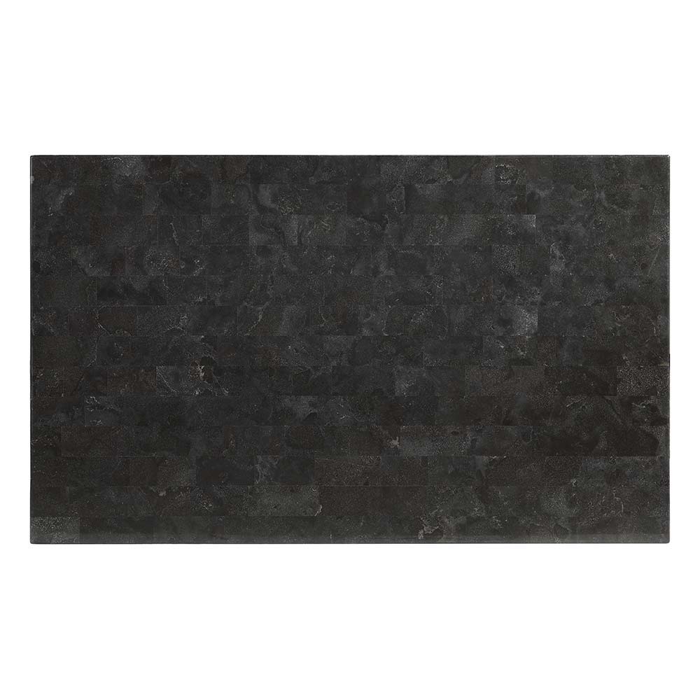 ACME Lanton - Dining Table - Marble & Antique White Finish | Meri Furniture