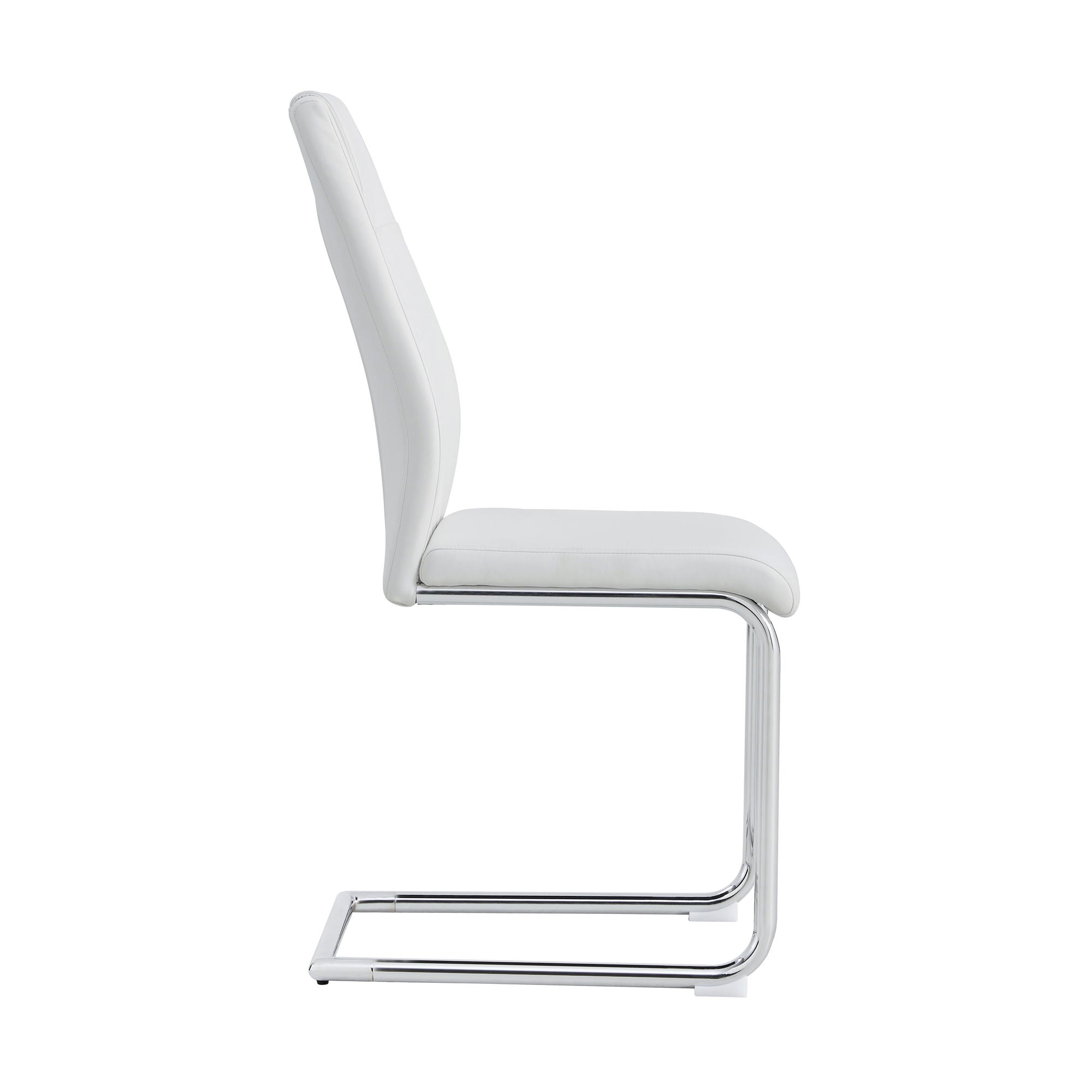Modern Dining Chairs With Padded Seat, Metal Legs