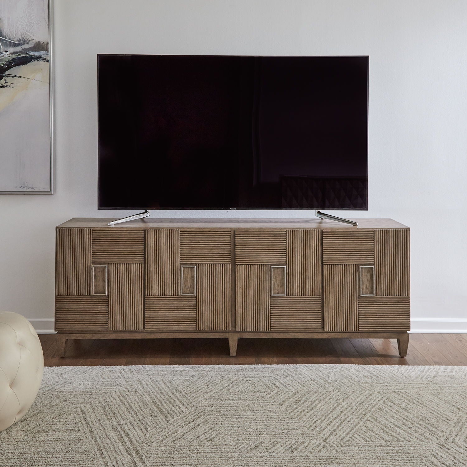Liberty Furniture Serenity - 82" Accent TV Console - Burnished Beige | Meri Furniture