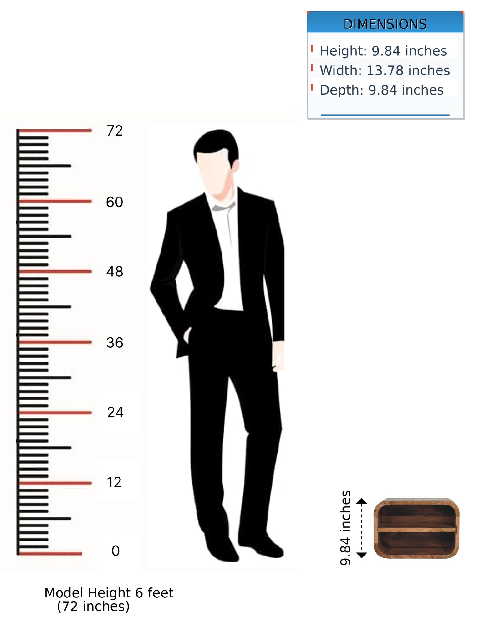 Floating Open Curve Nightstand - Oak