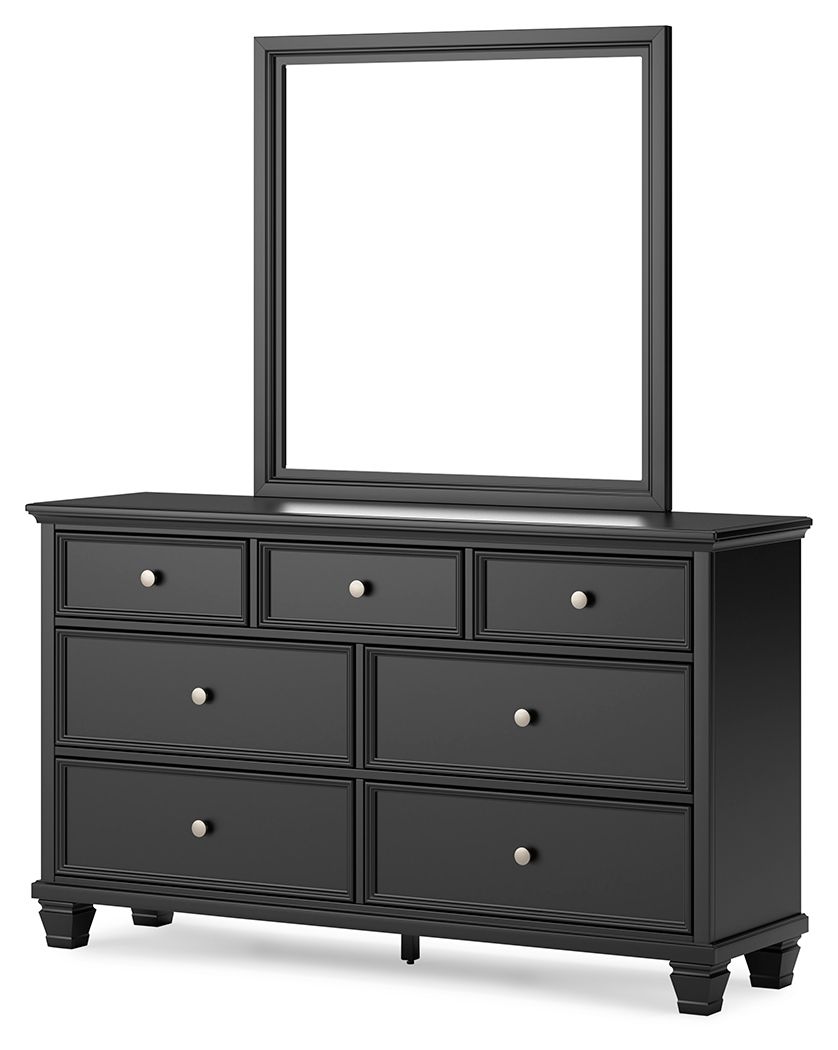 Signature Design by Ashley® Lanolee - Black - Dresser And Mirror | Meri Furniture