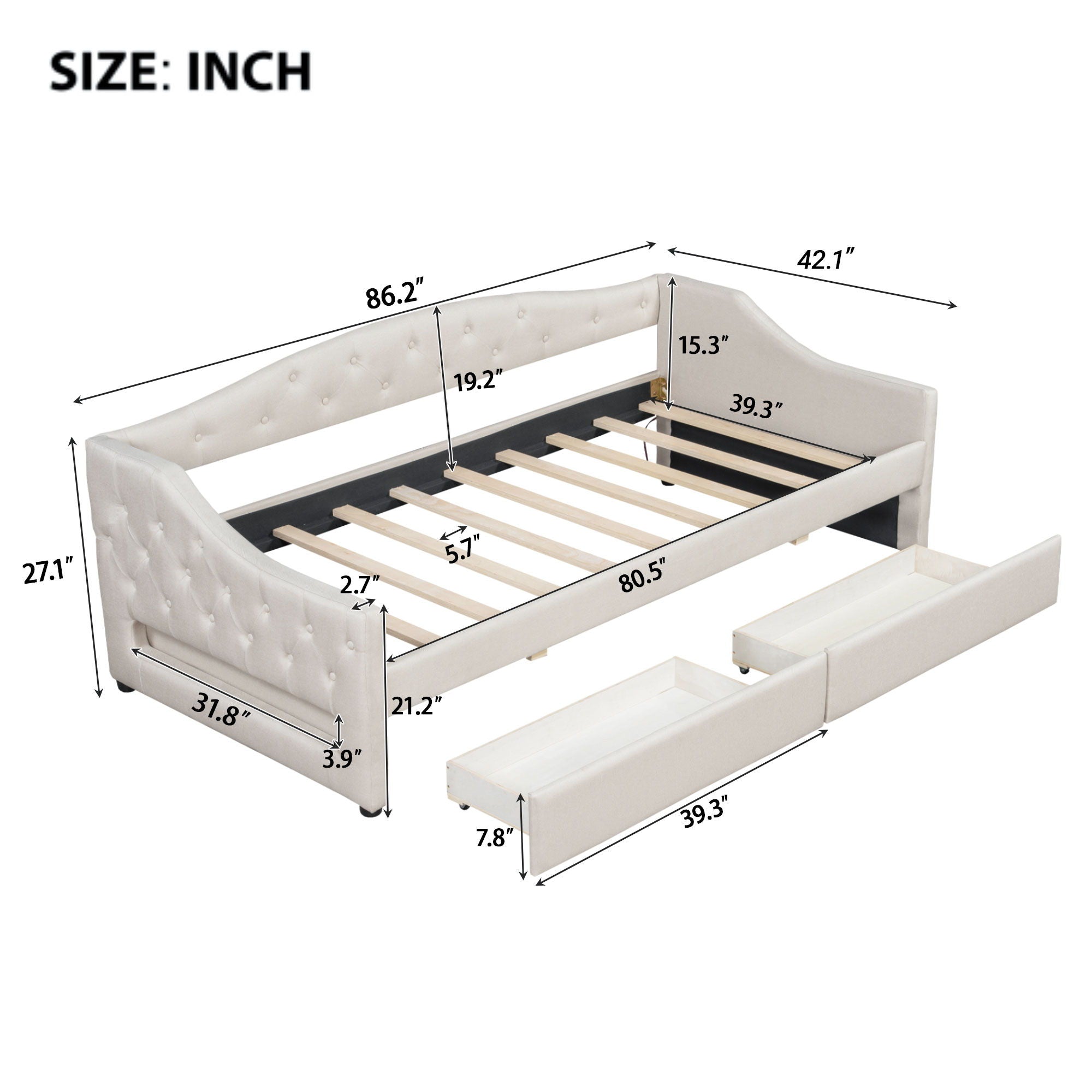 Daybed With LED Belt