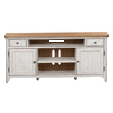 Farmhouse Reimagined - Entertainment TV Stand - White