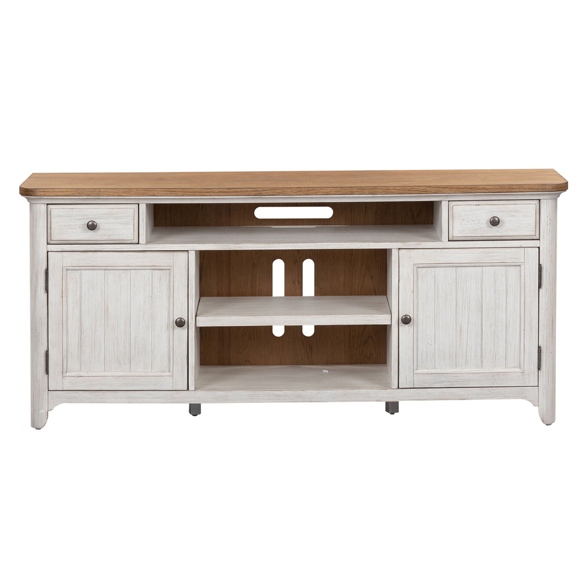 Liberty Furniture Farmhouse Reimagined - Entertainment TV Stand - White | Meri Furniture