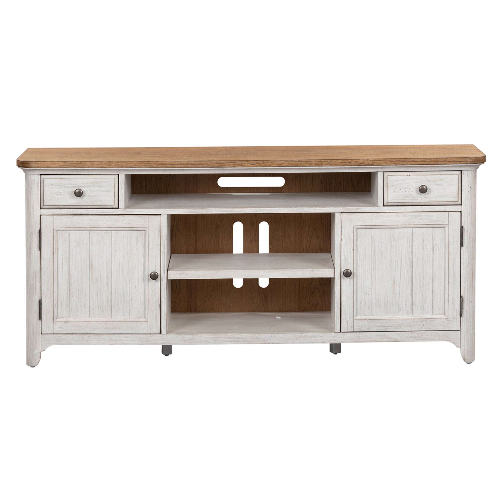 Liberty Furniture Farmhouse Reimagined - Entertainment TV Stand - White | Meri Furniture