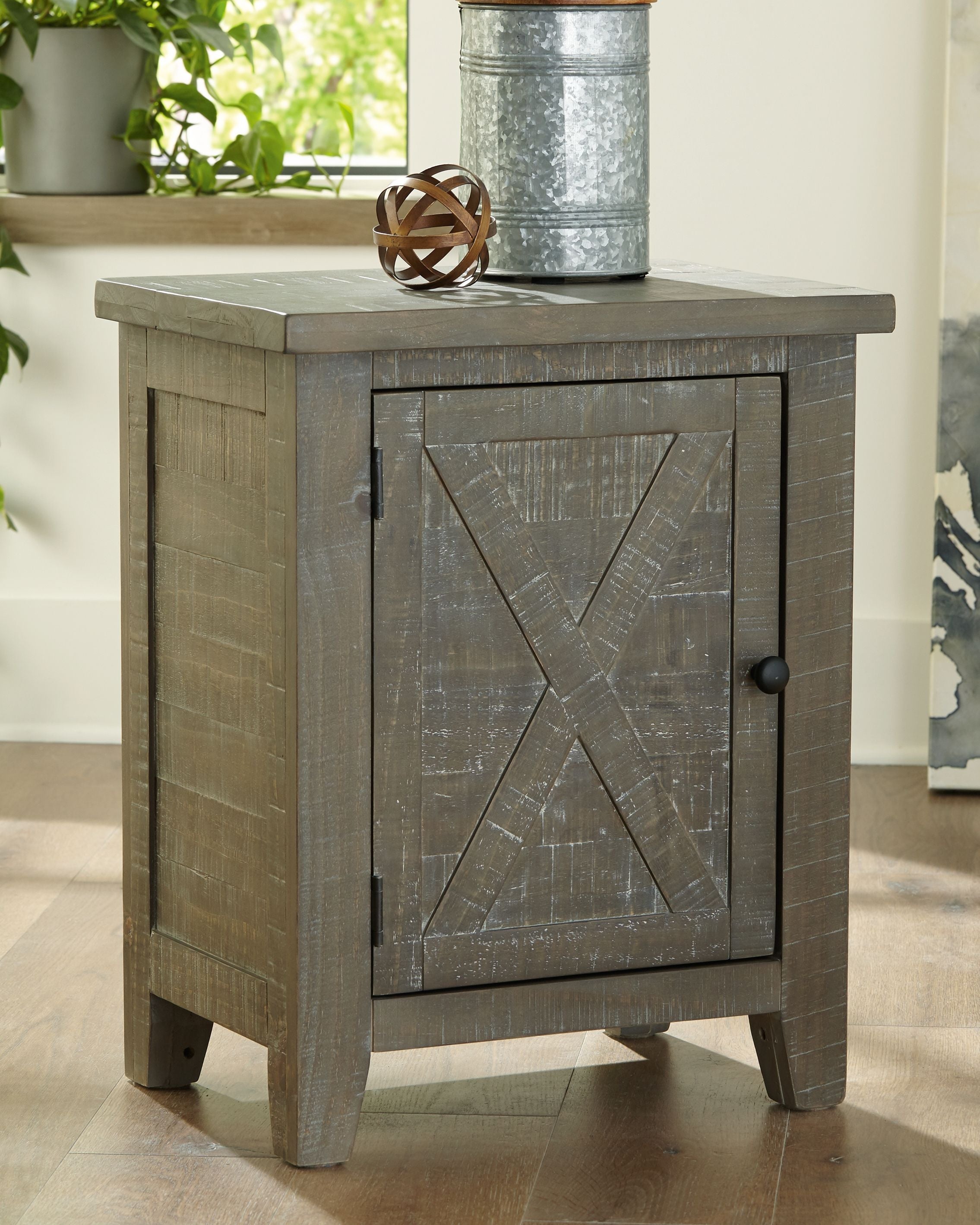 Ashley Furniture Pierston - Gray - Accent Cabinet | Meri Furniture