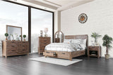 Furniture of America Wynton - Mirror - Weathered Light Oak | Meri Furniture