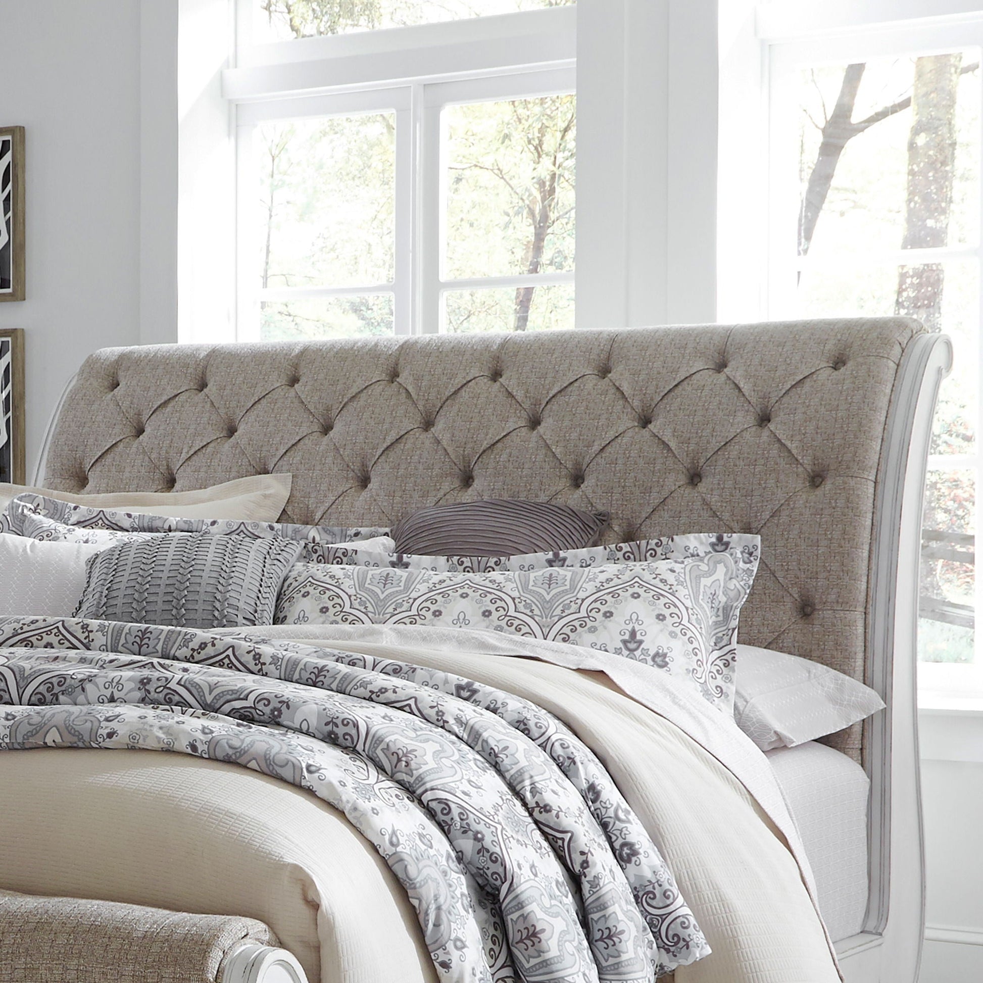 Liberty Furniture Magnolia Manor - Uph Sleigh Headboard | Meri Furniture