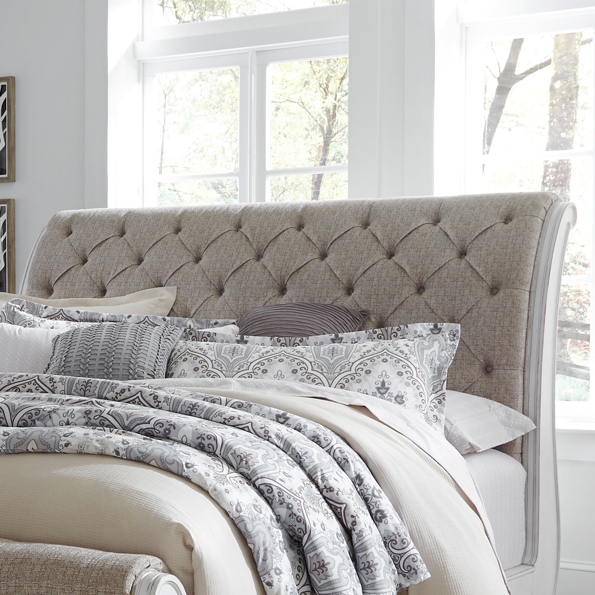 Liberty Furniture Magnolia Manor - Uph Sleigh Headboard | Meri Furniture