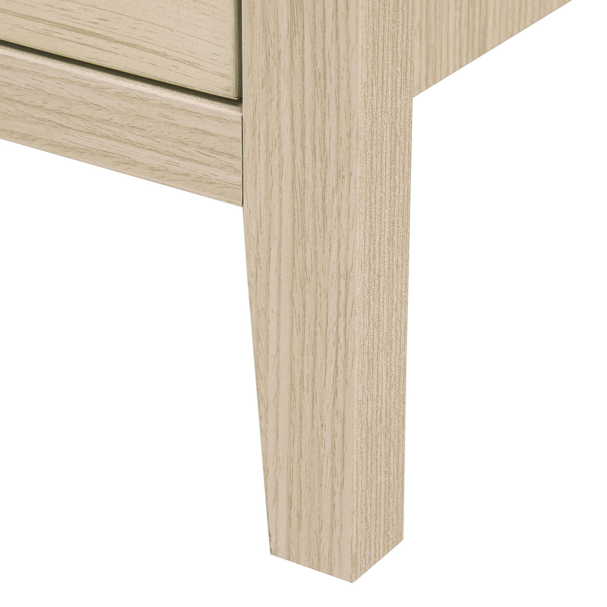 Hollow Carved 3 Drawer Cabinet Dresser Storage Chest With Metal Handles For Living Room Bedroom - Natural