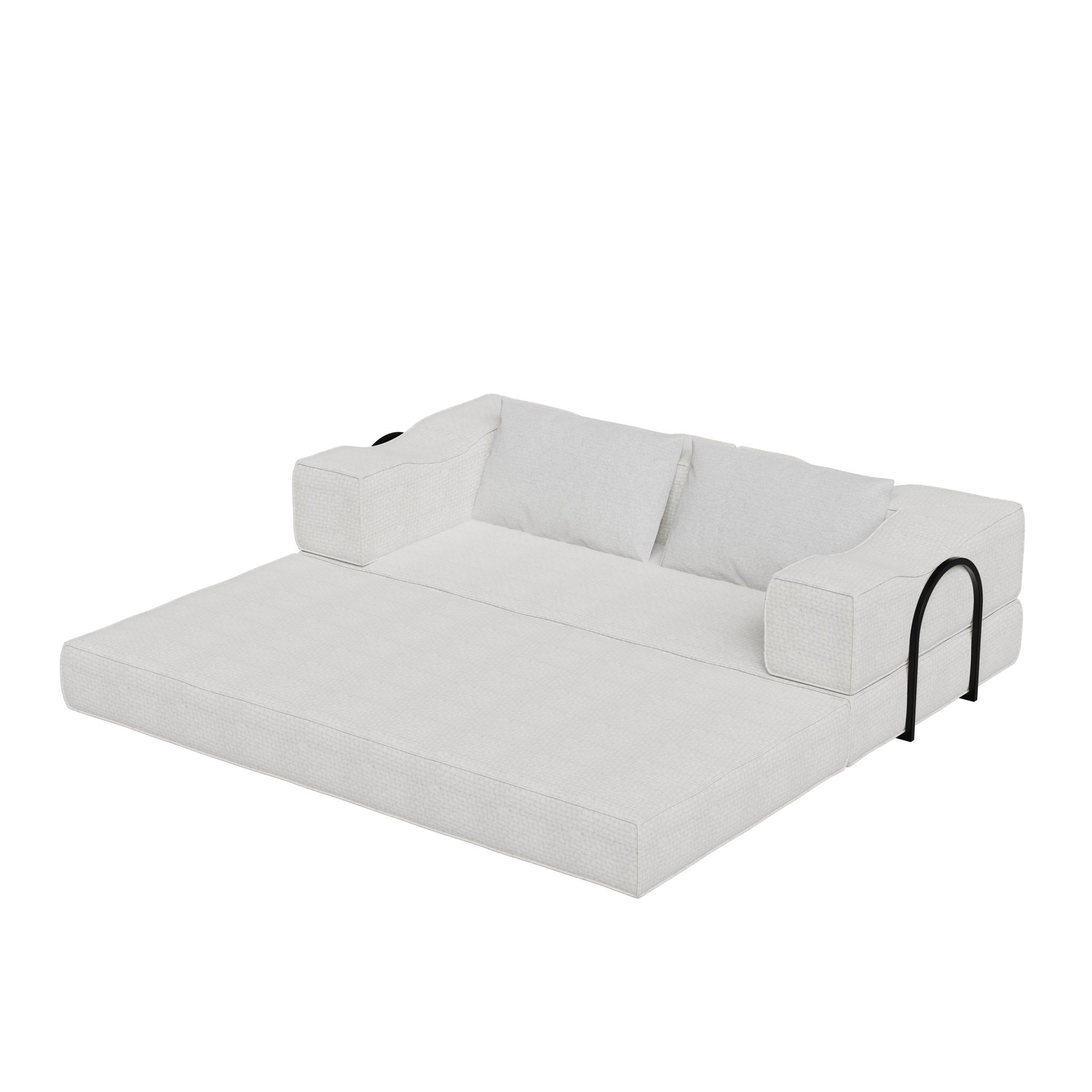 3 Seat Folding Floor Couch & King Size Bed Mattress